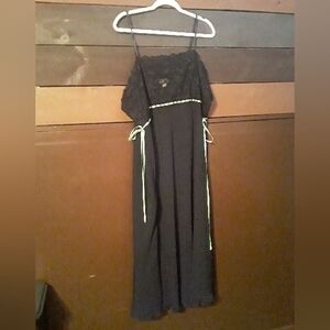 Sexy NWOT CACIQUE 26/28 Gorgeous Black & Green Long Lingerie SEE PICTURES